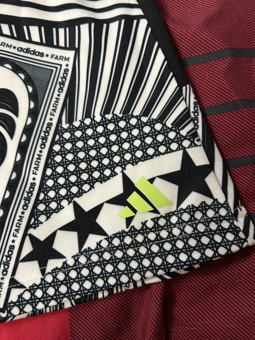 FARM Rio x ADIDAS Black & White Graphic Circle Skirt - Picture 2 of 14